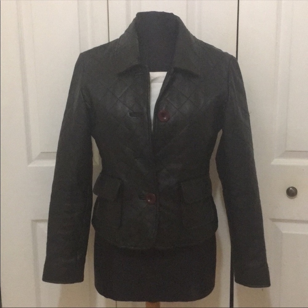 Margaret Godfrey quilted 100% leather jacket